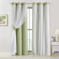 Bujasso Sage Green Blackout Curtains by Bujasso