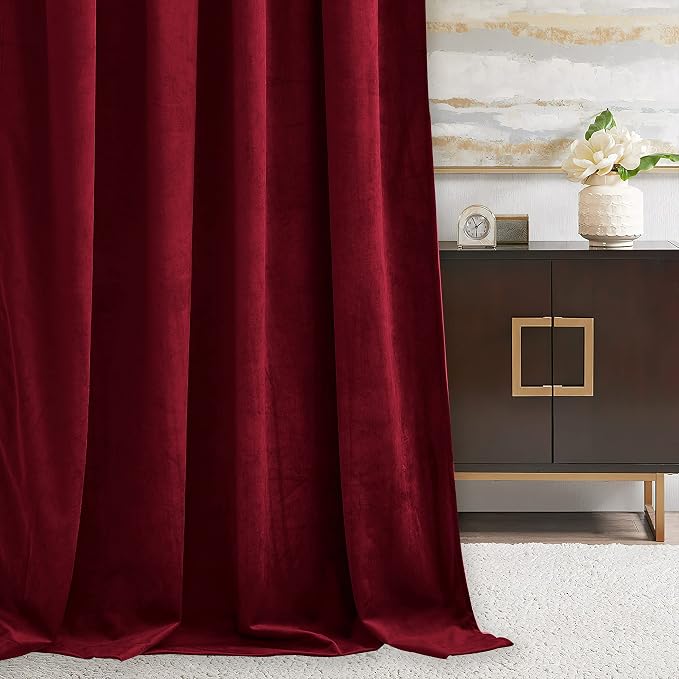 RYB HOME Velvet Curtains 90 inches Long - Image 6