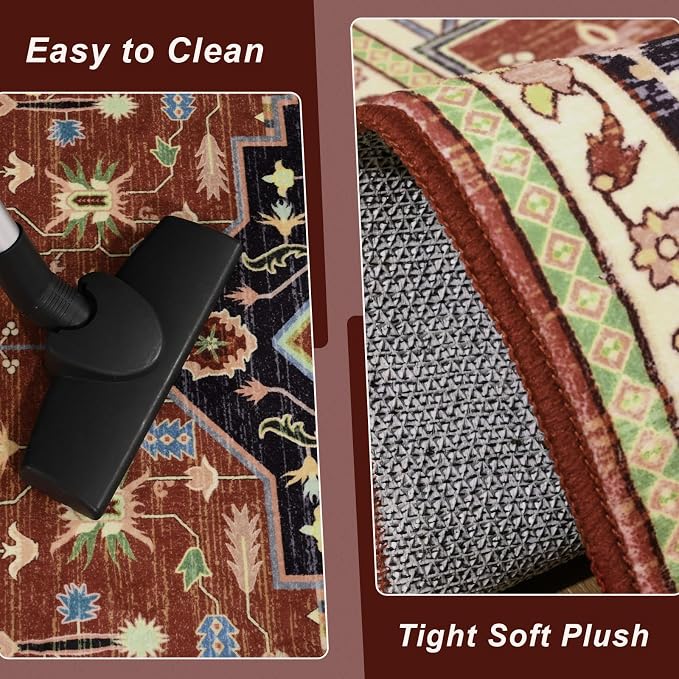 Macgace Washable Vintage Area Rug - Image 5