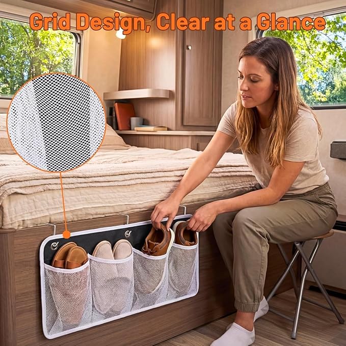 RV Shoe Storage for Bedside - Image 3