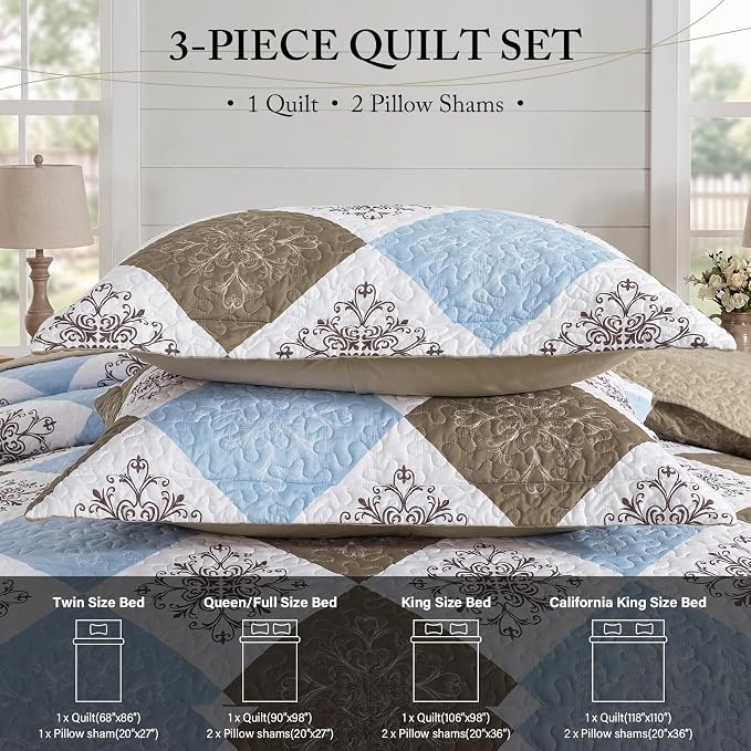Etwel Lightweight Queen Size Quilt Set - Image 6