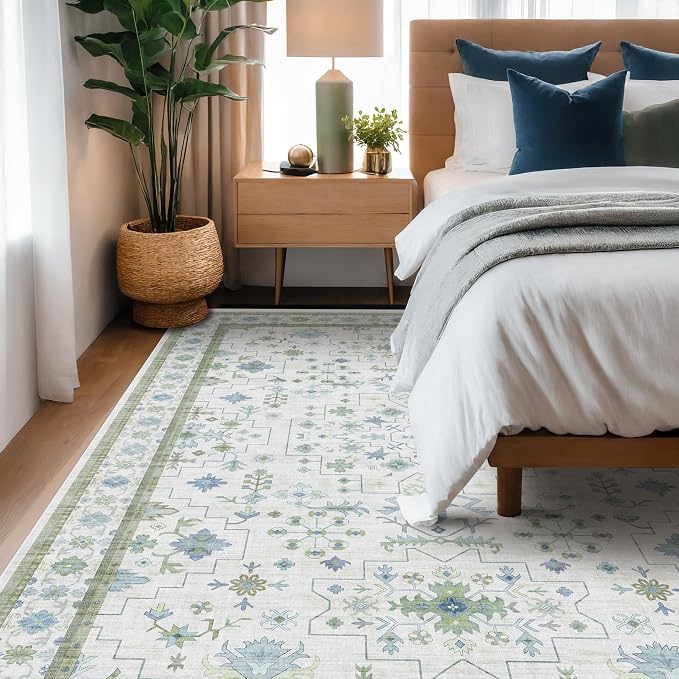 Blue and Green Living Room Rug 7x10 - Image 6