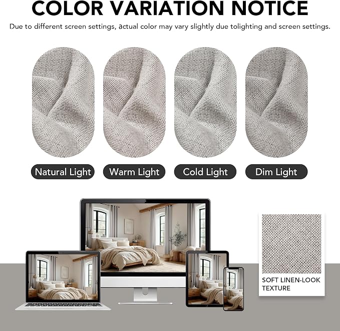 Deconovo 100% Blackout Curtains - Image 6