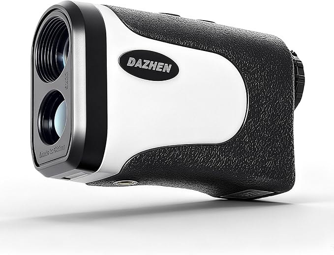 DAZHEN Golf Rangefinder with Slope, 1200 Yards Laser Range Finder Golfing with External Screen, Flag Pole Locking Vibration, 6X Magnification, Golf Accessories for Men