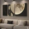 3D LED Wall Art with Moon Design, Lighted Abstract Wall Decor Set, 3 Piece | by Cuspin
