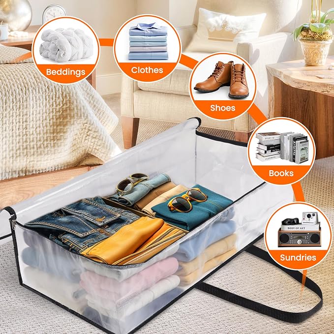 TasticTotes 8 Pack Clear Storage Bags - Image 6