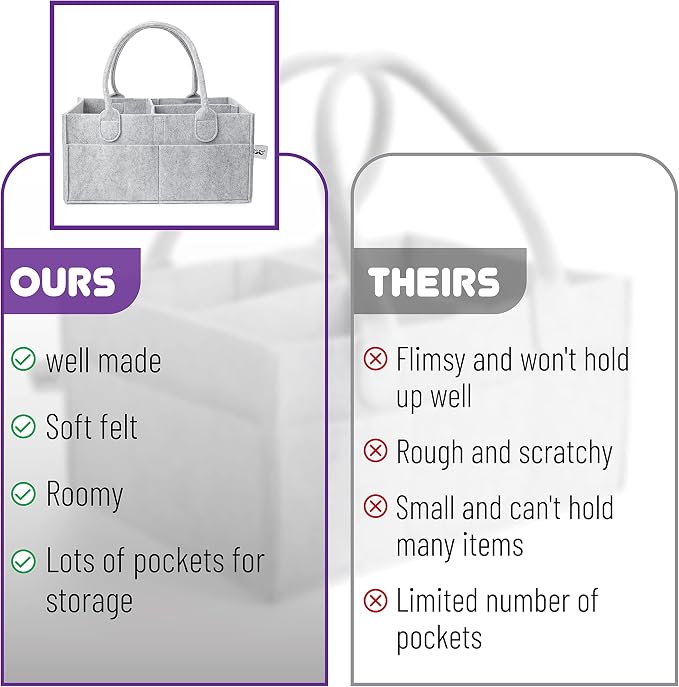Mr. Pen- Baby Diaper Caddy Organizer, Medium | Nursery Storage Bin and Car - Image 4