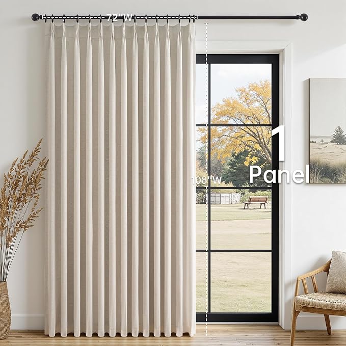 Extra Long Beige Curtains for Living Room Blackout 108 Inches Insulating Sound - Image 9