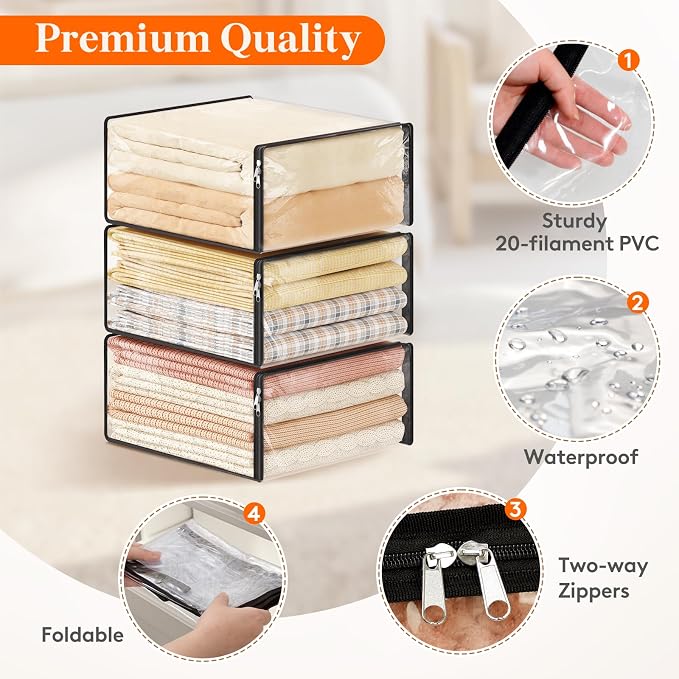 Lifewit 36L Clear Sheet Storage Bags - Image 3