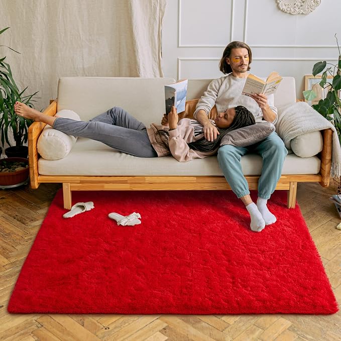 Chicrug Soft Area Rugs for Bedroom Living Room Plush Fluffy Rug 5x8 | Shag - Image 3