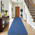 Modern Soft Hallway Runner Rug, 2x10 Feet Washable Long Runner Rugs | Blue by AmeareaDirect