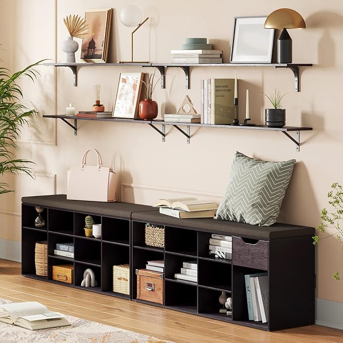 Long Wall Shelves, 39.4 Inch Wall Mounted Shelves - Image 2