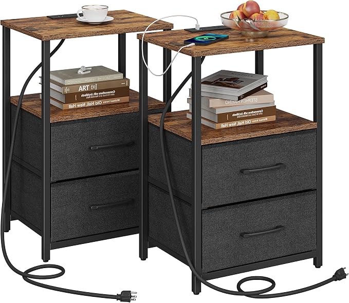 TUTOTAK Nightstands Set of 2, End Table by ChoosetutotakFurnitureBuildYourCozyHome