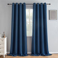 IGEMAEVE Blackout Curtains for Bedroom Rod Pocket Navy Blue 52" W x 96" L | by IGEMAEVE