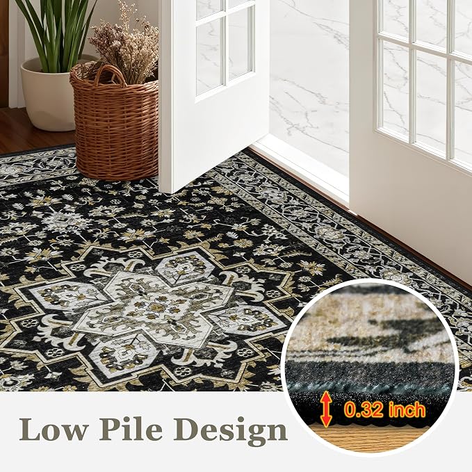 3x5 Area Rugs Living Room: Washable Rug - Image 9