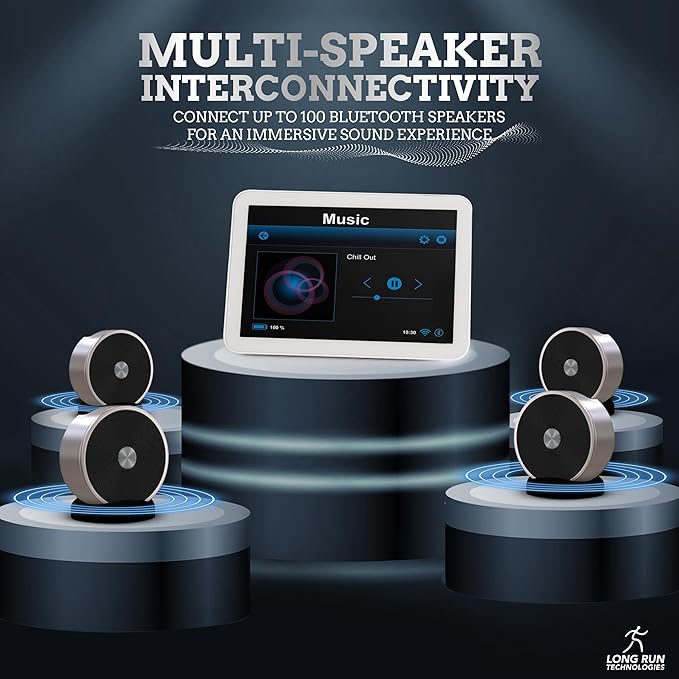 Long Run Technologies Stereo Bluetooth Speakers - Wireless Computer Speaker for Desktop Laptop PC for Boys & Girls Sister Brother Mom & Dad - Bluetooth Stereo Speakers Home Theater Gaming Rose Gold