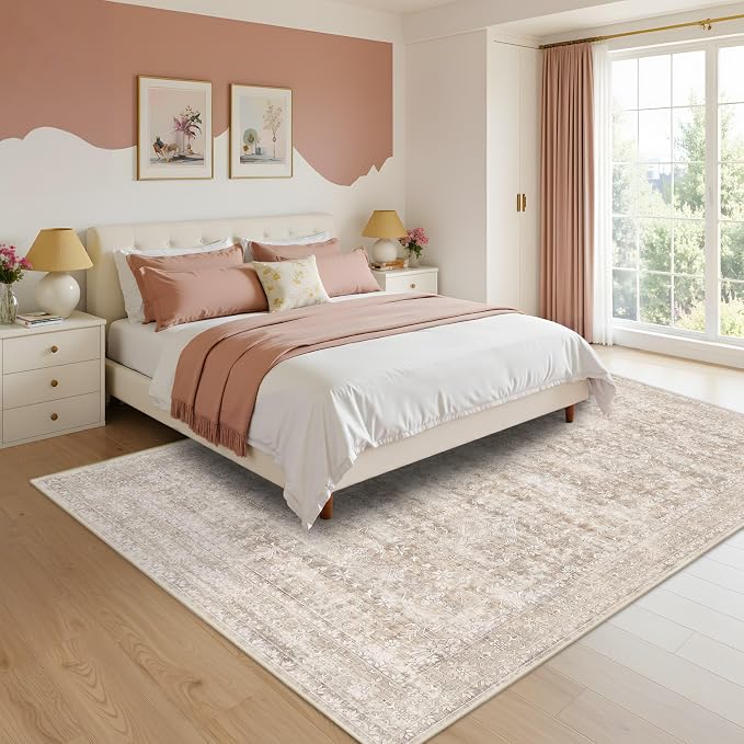 Latte&Fog 6x9 Beige Rugs for Living Room Large Netural Area Rug for Bedroom | - Image 4