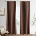 Joywell 100% Blackout Linen Curtains 90 Inch by Joywell