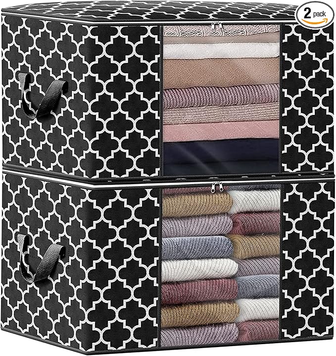 Storage Bags 100L 2Pack Clothes Organization and Storage Containers | Large by WiseLife