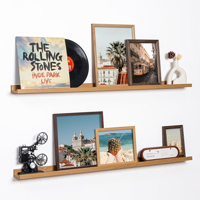 Fun Memories Picture Ledge Shelf, 40 Inch Floating Shelves Set of 2, Large by FunMemories