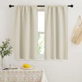 RYB HOME French Door Window Curtain Coverings, Rod Pocket | Thermal Insulated by RYBHOME