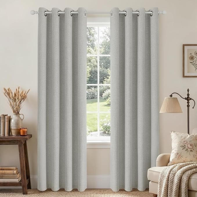 Joydeco Blackout Curtains 95 Inches Long 2 Panels Burg, Room Darkening Curtains by JOYDECO