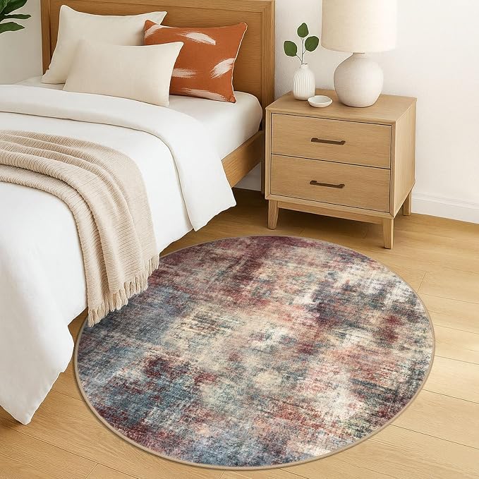 Round Area Rug 5 Ft Circle Entryway Rugs Round Washable Door Mat Indoor Entrance - Image 9