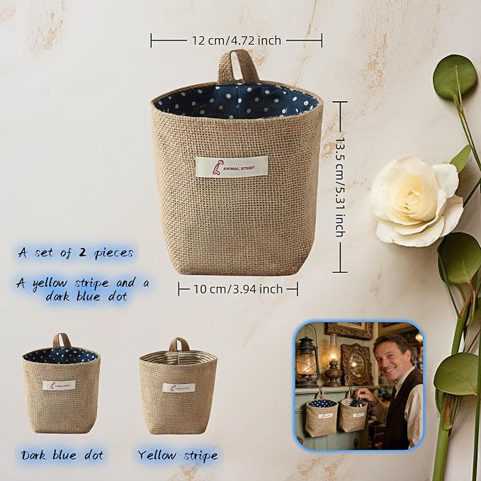 Machine Washable Hemp Cotton Hanging Organizer - Image 5