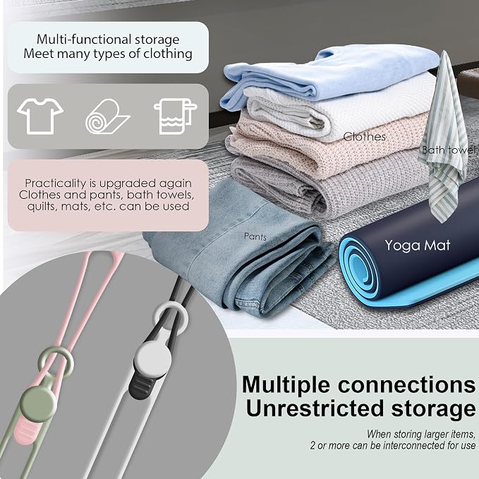 24Pcs Silicone Cable Ties, Cord Organizer Cable Management-2Sizes | Reusable - Image 5