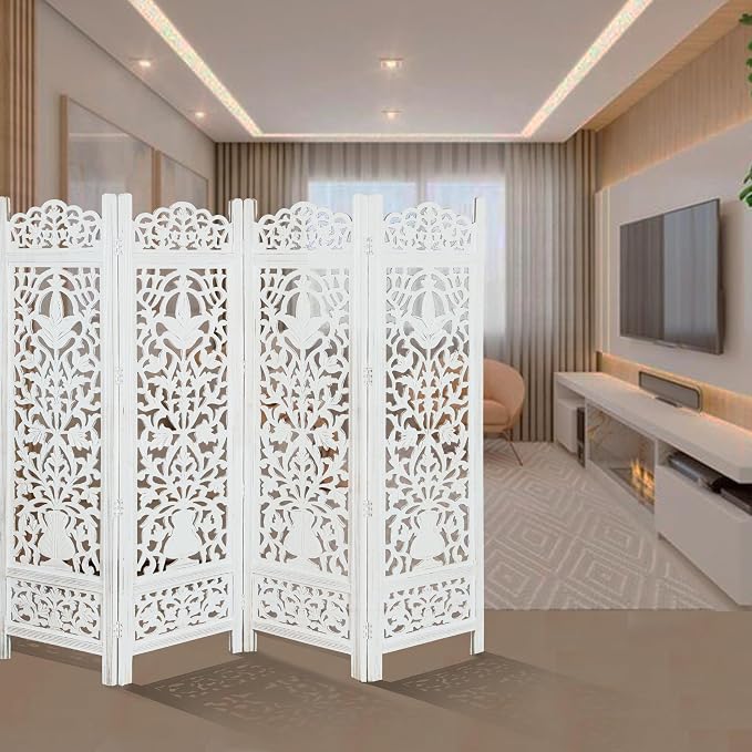 Lightnpro 4-Panel Wooden Room Divider 72"×72" - Image 6