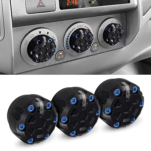 2nd Gen Tacoma Accessories AC Knob Upgrade - 2005,2006,2007,2008,2009,2010,2011,2012,2013,2014,2015 Tacoma Climate Control Dial Mods Set - 2nd Gen Tacoma Mods - for Toyota Interior Replacement Kit