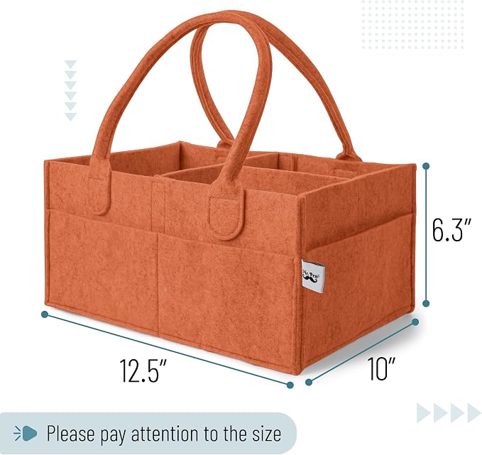 Mr. Pen- Baby Diaper Caddy Organizer, Rustic Warmth | Nursery Storage Bin and - Image 2