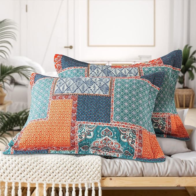 VAPUTAR 100% Cotton Face Quilt King Size Bedding Set - Image 6