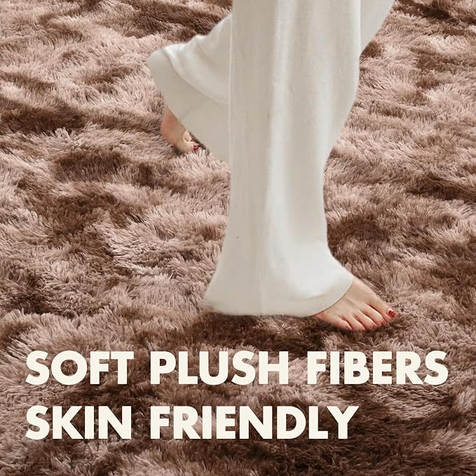 10x14 Ft Extra Large Shag Brown Area Rug - Image 5