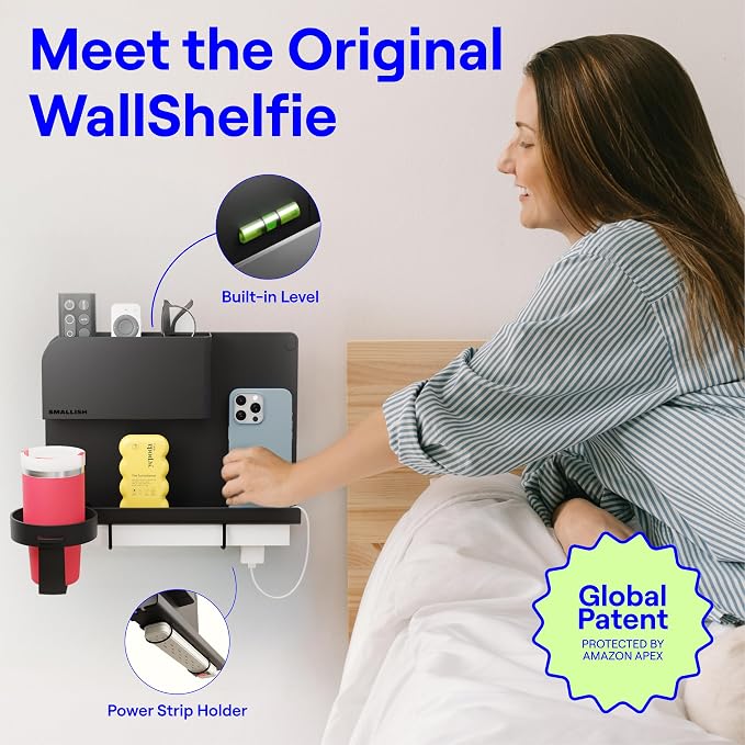 WallShelfie Bedside Wall Organizer & Dorm Decor - Image 2