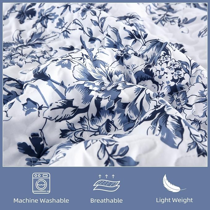 WONGS BEDDING Full Quilt Bedding Set, Polyester Coverlet, Breathable All-Season - Image 5