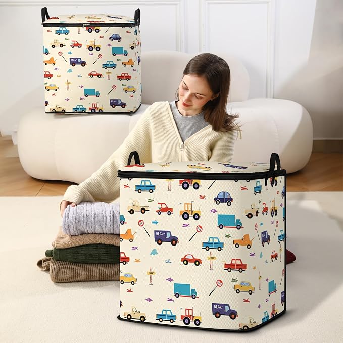 2pcs blanket storage bag for under bed, closet organizers 95L | quilt duvet - Image 5