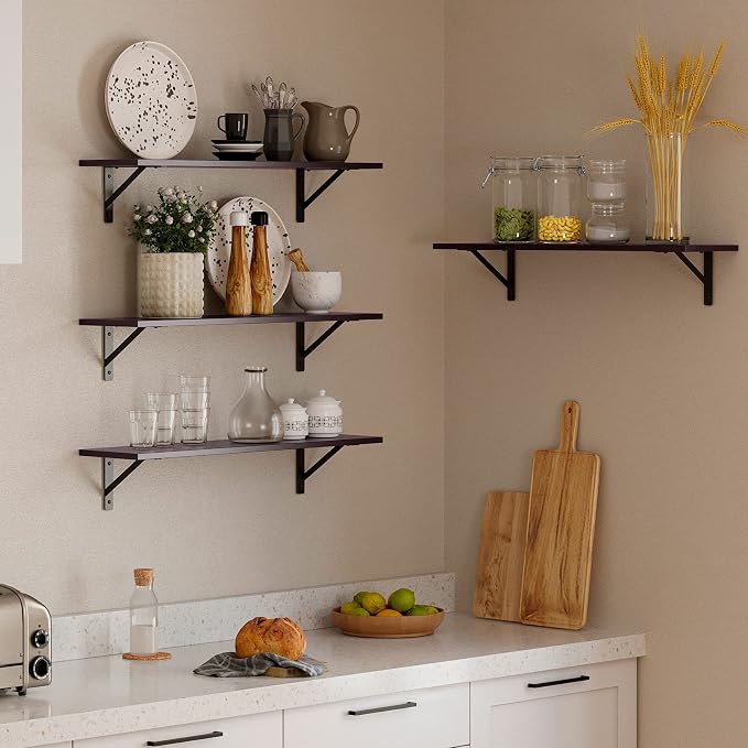 Long Wall Shelves, 31.5" Wall Mounted Shelves - Image 2
