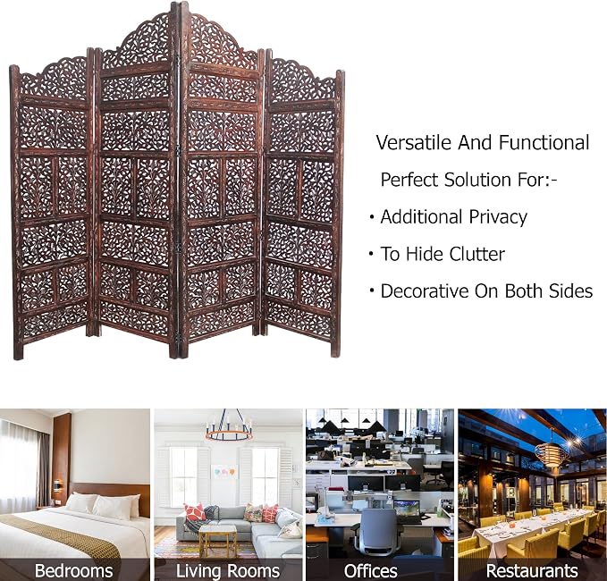 COTTON CRAFT Room Divider Wood Screen - Image 5