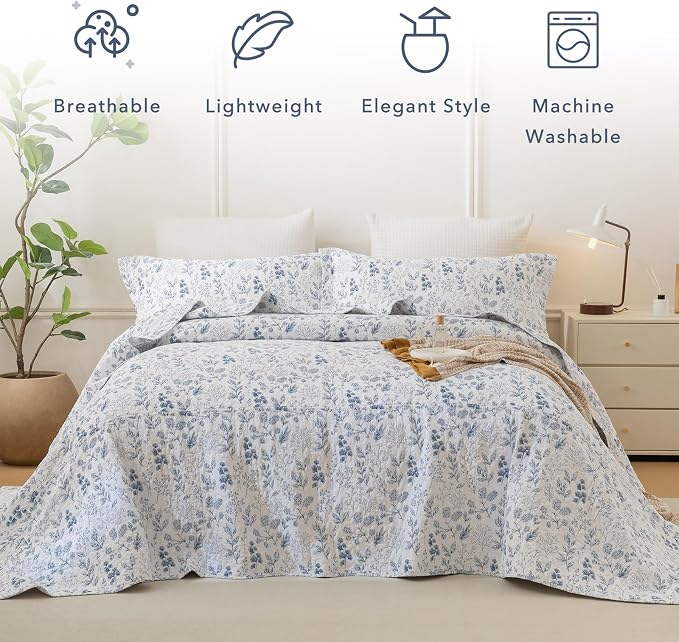 QSH 100% Cotton Oversized King Bedspreads Set - Image 2