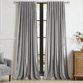 PRIMROSE Silver Grey Curtains 108 inch by PRIMROSE