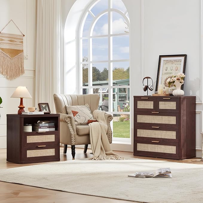 LEYAOYAO Dresser for Bedroom Set of 2, 33.5" Tall Chest of Drawers, Modern 5 - Image 5
