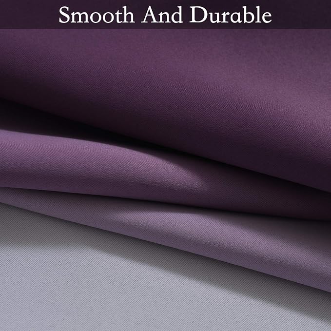 SimpleHome Purple to Grey White Ombre Room Darkening Curtains 72 Inch | Curtains - Image 4