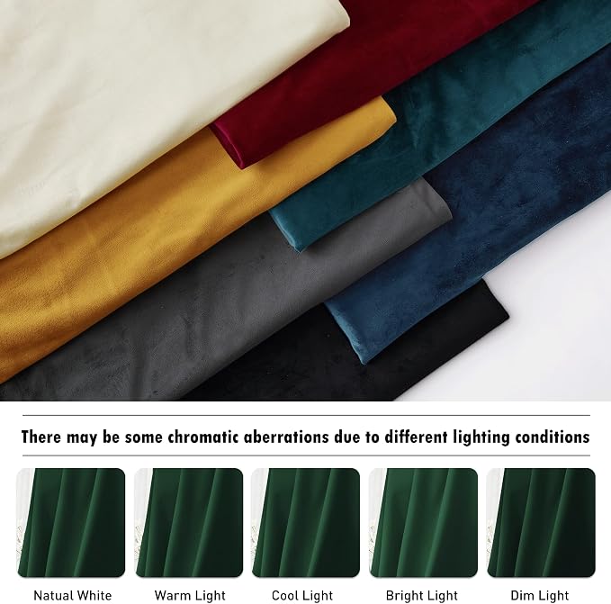 RYB HOME Velvet Curtains 120 inches Long, Extra Long High Ceiling Curtains | - Image 7