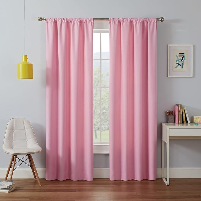ECLIPSE Kendall Modern Blackout Thermal Rod Pocket Window Curtain - Image 3