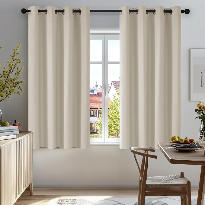 Deconovo Blackout Curtains for Bedroom and Living Room 54 Inches Long | Black by Unknown