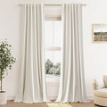 Extra Long 100% Blackout Linen Curtains by Guken
