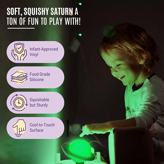 Saturn Clip On Design Night Light Dimmable LED - Image 3