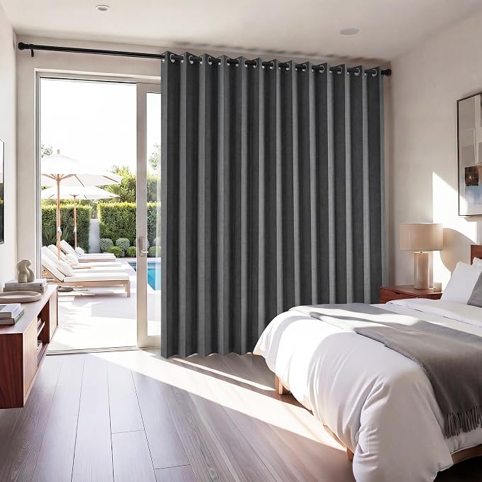 RYB HOME Accordion Style Room Divider Curtains 100% Blackout | Curtain - Image 2