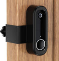 Anti-Theft Doorbell Mount Compatible with Arlo Video Doorbell 2K/HD (2nd Gen), No-Drill Adjustable Mounting Bracket for Arlo Doorbell Camera, Accessories for Apartments, Businesses Home (Black)